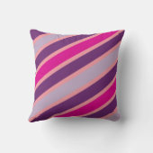 紫とピンクのストライプモデレン模様 クッション (裏面)