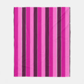 紫とピンクのストライプ フリースブランケット (正面)