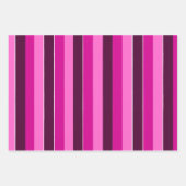 紫とピンクのストライプ ラッピングペーパーシート (正面3)