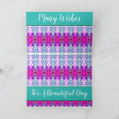 紫とピンクのターコイズ カード (内部)