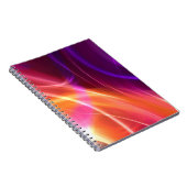 紫とピンクのダイナミック波 ノートブック (右側)