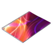 紫とピンクのダイナミック波 ノートブック (左側)
