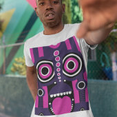 紫とピンクのティキアート Tシャツ