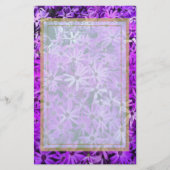 紫とピンクのデイジー 便箋 (正面)