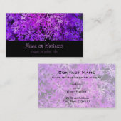 紫とピンクのデイジー 名刺 (正面/裏面)