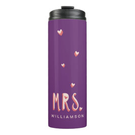 紫とピンクのトレンディーガーリーハート タンブラー