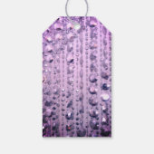 紫とピンクのビーズエレガント ギフトタグ (裏面)