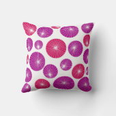紫とピンクのピンホイール クッション (裏面)