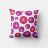 紫とピンクのピンホイール クッション (正面)