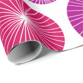 紫とピンクのピンホイール ラッピングペーパー (ロールコーナー)