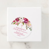 紫とピンクのフローラメッセージカード フェイバータグ (インサイチュ)