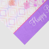 紫とピンクのフローラ組織ラップ 薄葉紙 (詳細)