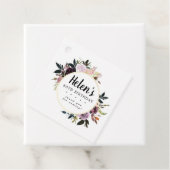 紫とピンクのフローラ80誕生日 フェイバータグ (インサイチュ)