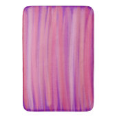 紫とピンクのブラシストロークのバスマット バスマット (正面縦)