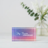 紫とピンクのミニマ動揺してリスト絵を描カスタムの 名刺 (スタンド正面)