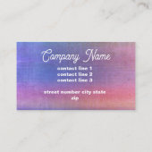 紫とピンクのミニマ動揺してリスト絵を描カスタムの 名刺 (裏面)