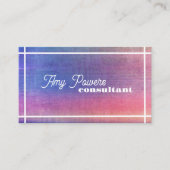 紫とピンクのミニマ動揺してリスト絵を描カスタムの 名刺 (正面)
