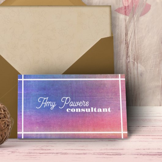 紫とピンクのミニマ動揺してリスト絵を描カスタムの 名刺