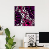 紫とピンクのリミックス ポスター (ホームオフィス)