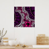 紫とピンクのリミックス ポスター (キッチン)