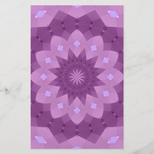 紫とピンクのロゼット 便箋 (正面)