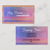 紫とピンクの動揺して水彩デザイン 名刺 (正面/裏面)