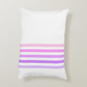 紫とピンクの垂直ストライプ文字モノグラム アクセントクッション (裏面(縦))