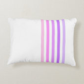 紫とピンクの垂直ストライプ文字モノグラム アクセントクッション (裏面)