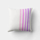 紫とピンクの垂直ストライプ文字モノグラム クッション (裏面)