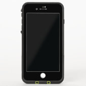 紫とピンクの垂直ストライプ文字モノグラム LifeProof iPhoneケース (正面)