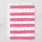 紫とピンクの夏の花形を卒業 招待状 (裏面)