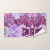 紫とピンクの大理石のテクスチャ バスタオルセット (ハンドタオル)