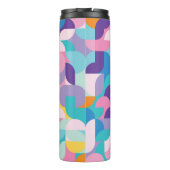 紫とピンクの幾何学的パターン タンブラー (裏面)