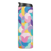 紫とピンクの幾何学的パターン タンブラー (回転右)