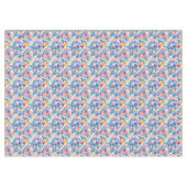 紫とピンクの幾何学的パターン テーブルクロス (正面(横))