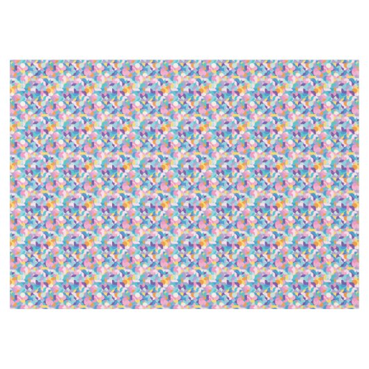 紫とピンクの幾何学的パターン テーブルクロス (正面(横))