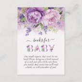 紫とピンクの庭の花ガールブックベビー エンクロージャーカード (正面)