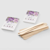 紫とピンクの庭の花ガールベビーシャワー ハンドファン (組立なし)