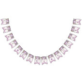 紫とピンクの庭の花ガールベビーシャワー バンティングフラッグ (全)