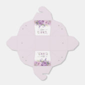 紫とピンクの庭の花ガールベビーシャワー フェイバーボックス (折り畳みなし)