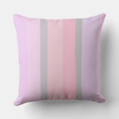 紫とピンクの抽象芸術ストライプ クッション (裏面)