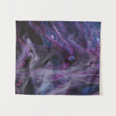 紫とピンクの抽象芸術絵画の タペストリー (正面(横))