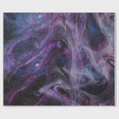 紫とピンクの抽象芸術絵画の ラッピングペーパー (フラット)
