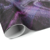 紫とピンクの抽象芸術絵画の ラッピングペーパー (ロールコーナー)
