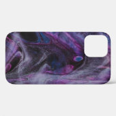 紫とピンクの抽象芸術絵画の Case-Mate iPhoneケース (裏面 (横))