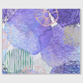 紫とピンクの抽象芸術背景 ラッピングペーパー (フラット)