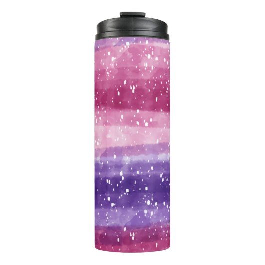 紫とピンクの斑点 タンブラー (正面)