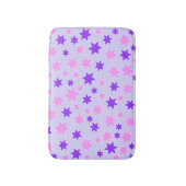 紫とピンクの星 バスマット (正面縦)