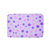 紫とピンクの星 バスマット (正面)
