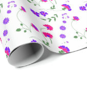 紫とピンクの春の花 ラッピングペーパー (ロールコーナー)
